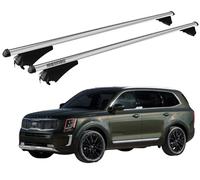 Barras De Techo XL Para KIA TELLURIDE 2019- Con Antirrobo MENABO Aluminio