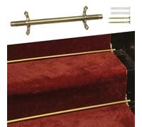 Barras de tensión para alfombras de Escalera, Juego de 16 Soportes de latón para peldaños de Escalera, Ideales para Villas, hoteles y museos. Herrajes de Soporte duraderos para una instalaci