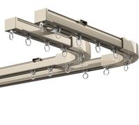 Barras de tracción de techo de aleación de aluminio con esquina de 90° para un deslizamiento suave, perfectas para tratamientos de dormitorio y ventanas