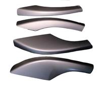 Barras Equipaje En El Techo del Coche Cubierta Protectora Plateada Tira Embellecedora para VW para Cross para Polo 2007 2008 2009 2010 2011 Portaequipajes Techo(4 PC)