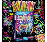 Barras Luminosas Vleuexe 389PCS Pulseras Luminosas Fluorescentes,Glow Stick,barras luminosas par Niños Adultos,Pulseras Neon,Fiestas Cumpleaños Decoracion,Bodas Navidad,nochevieja,cotillon fin de año