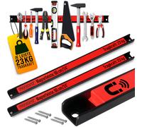 Barras magnéticas para herramientas set de 2 rojo/negro 60cm