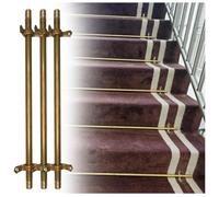 Barras para alfombras de Escalera, Barras de latón Pulido para alfombras de Pasillo - 14 Barras tubulares para escaleras con Tornillos, fácil instalación, 71 cm (28 Pulgadas) y 86 cm (34 pul