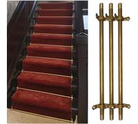 Barras para alfombras de Escalera, Barras para alfombras de Escalera de latón Antiguo de 20 a 50 Pulgadas - 10 Soportes de sujeción para alfombras para una fácil instalación en escaleras do