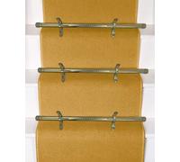 Barras para alfombras de Escalera de latón Antiguo - 5 Soportes Ajustables para alfombras de Interior, Estilo Minimalista, tubulares, 100 cm/39 Pulgadas/3,3 pies