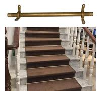 Barras para alfombras de Escalera, Juego de 5 Barras de latón para escaleras - Soportes tubulares de 86 cm (34 Pulgadas) para una instalación Segura de alfombras Tipo Pasillo en Casas, Villa