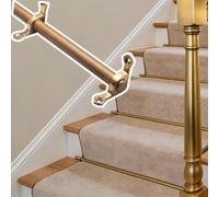Barras para alfombras de Escalera, Juego de Barras para alfombras de Escalera - Barras de latón Antiguo de 61 cm para alfombras, escaleras y galerías de Arte, 18 Piezas, asegu