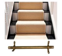 Barras para alfombras de Escalera, Paquete de 12 Barras de latón Antiguo para alfombras de Escalera - 122 cm, 112 cm, 101 cm, 96 cm, 91 cm, 86 cm y 71 cm - Soporte Duradero para alfombras de