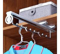 Barras para Colgar Ropa extraíbles, Barra for Ropa for Armario, Percha telescópica for Pantalones Ajustable, Barra de Extensible, Ahorro Espacio(450mm)