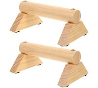 Barras para Flexiones de Madera Beige, Herramienta Portátil | Ángulo Ajustable, Uso en Esterilla de Yoga, para Muñecas y Pecho, Entrenamiento en Casa