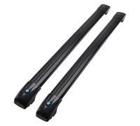 Barras portaequipajes 2 piezas con rieles techo barras transversales portaequipajes para Toyota para Land para Cruiser para Prado 2010-2022 Barra Techo Auto(Black)