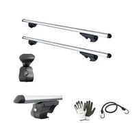 Barras portaequipajes compatibles con Suzuki Vitara 1990, portaequipajes de aluminio, 120 cm, barra para pasamanos elevado en el techo de serie al coche, homologadas, 90 kg