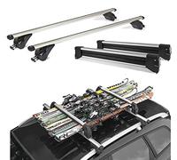 Barras Portaequipajes de Aluminio, Porta Esquis Deslizantes 6 Pares de Esquís o 4 Snowboard, Baca Coche para BMW X3 (F25) de 2011 a 2017 con Rieles Integrados