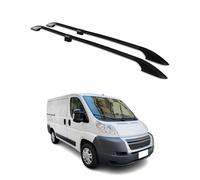 Barras portaequipajes de techo para Citroen Jumper 2006-2025 L1/H1, aluminio, color negro, 4 piezas