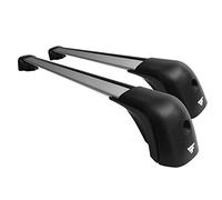 Barras portaequipajes Farad compatibles con Tesla modelo 3 (5 puertas) desde 2017 en adelante (sin barras longitudinales) portaequipajes de aluminio modelo Compact color gris aerodinámico.