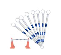 Barras Retráctiles De Alta Visibilidad Para Conos De Tráfico Barra De Conexión Para Conos Barrera Reflectante Ajustable Para Disponible En Varios Colores(White and blue,8Pcs)