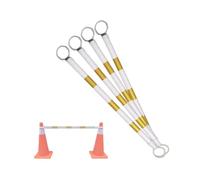 Barras Retráctiles De Alta Visibilidad Para Conos De Tráfico Postes De Conexión Telescópicos Para Barricadas Control De Tráfico Y Gestión De Seguridad(White and Yellow,4Pcs)