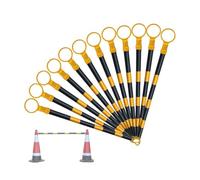 Barras Retráctiles De Alta Visibilidad Para Conos De Tráfico Postes De Conexión Telescópicos Para Barricadas Control De Tráfico Y Gestión De Seguridad(Black and Yellow,12Pcs)