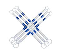 Barras Retráctiles Para Conos De Tráfico 6Pcs Postes De Conexión Retráctiles Barricada Telescópica For Gestión Del Tráfico Conos Buena Tenacidad Y Alta Resistencia(White and blue,6Pcs)