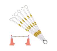 Barras Retráctiles Visibilidad Para Conos De Tráfico Postes De Conexión Telescópicos Para Barricadas Control De Tráfico Y Gestión De Seguridad(White and Yellow,6Pcs)