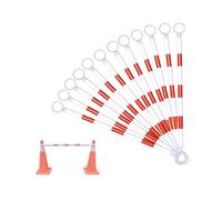 Barras Retráctiles Visibilidad Para Conos De Tráfico Postes De Conexión Telescópicos Para Barricadas Control De Tráfico Y Gestión De Seguridad(Red and White,12Pcs)