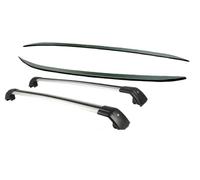 Barras Techo Coche 2 Uds para Mitsubishi para Outlander 2022-2024 Raíles Techo + Juego Barras Transversales Carga Portaequipajes (Negro Plateado)(Silver Black)