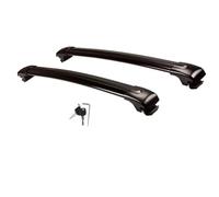 Barras Techo Coche Barra Transversal De Aluminio para Nissan para Armada Y62 2017-2024 Raíles Baca para Techo Equipaje Carga Bloqueable 2 Uds(Negro)