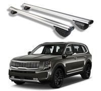 Barras Transversales de Techo para Kia Telluride (Except X-Line and X-Pro) 2019-2025, Aluminio para Barras de Carga en la Azotea para Canoa, Equipaje,Silver