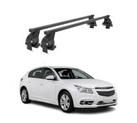 Barras transversales Menabo Compatible con Chevrolet Cruze 2009-2016 Negro