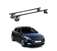 Barras transversales Menabo Compatible con Hyundai i20 2014-2020 Negro
