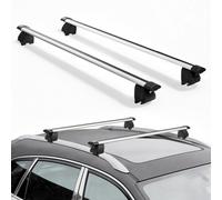 Barras transversales para portaequipajes de techo VEVOR, capacidad de 75 kg, ajuste universal para rieles de techo empotrados, espaciado de rieles de 18 cm a 103 cm, barras transversales de aluminio r
