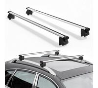 Barras transversales para portaequipajes de techo VEVOR, capacidad de 90 kg, ajuste universal para rieles de techo elevados y planos, espaciado de rieles de 18 a 108 cm, barras transversales de alumin