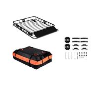 Barras Transversales Portaequipajes Cesta carga portaequipajes techo, 46 x 36 x 4,5 pulgadas/51 x 36 x 5 pulgadas, portador carga techo, resistente, capacidad 200 libras vehículos SUV(51 inches)