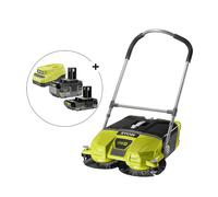 Ryobi Barredora 18V One+ – 53 cm, 140 rpm, 2 cepillos, colector 17 L (sin batería/cargador)
