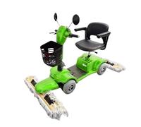 Barredora de empuje Conducción de carro de polvo eléctrico, piso comercial, taller de fábrica de propiedades, vehículo de limpieza, fregadora de pisos Barredora Manual(Green)