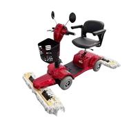 Barredora de empuje Conducción de carro de polvo eléctrico, piso comercial, taller de fábrica de propiedades, vehículo de limpieza, fregadora de pisos Barredora Manual(Red)