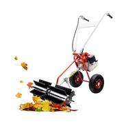 Barredora de gas de 2 tiempos de 52 cc | Máquina de limpieza manual multisuperficie para calzadas, malezas, nieve y césped artificial | Escoba mecánica de alta eficiencia de 3200 RPM con motor