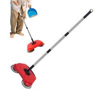 Barredora de suelo de mano - Herramienta de limpieza de cocina no eléctrica | Barredora multisuperficie con mango ajustable, para alfombras laminadas de madera dura, aspiradora y fácil para suelos