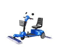 Barredora eléctrica de suelo - Carrito de polvo de tres ruedas para una limpieza eficiente en talleres, hospitales y supermercados