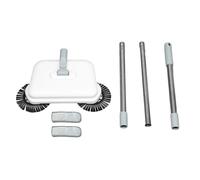 Barredora Manual de Uso múltiple, Limpiador de Suelos Manual con mopa de Microfibra y Cabezal de Cepillo Dual, máquina inalámbrica de Barrido y fregado para Suelos de Madera Dura y