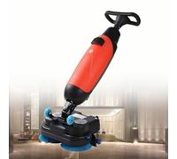 Barredora manual para suelos con doble cepillo giratorio para uso comercial e industrial