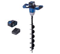 Barrena de tierra bc-eb100-x 20V con 1 bateria 4,0Ah y cargador IXES Scheppach