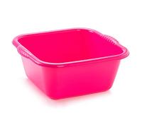 Barreño Cuadrado con Asas de 20 litros, Modelo Florencia, barreño de plástico Grande, Colores Surtidos. 30,5 x 46 x 42,5 cm