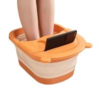 Barreño para pies Bañera plegable de con lavado y masaje | portátil para remojo de pies Apartamento, residencia, hotel, centro spa, hogar, baño, viaje, hombres y mujeres Naranja