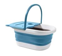 Barreño para pies Bañera plegable de con lavado y masaje | portátil para remojo de pies Apartamento, residencia, hotel, centro spa, hogar, baño, viaje, hombres y mujeres Azul cielo