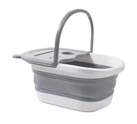 Barreño para remojar pies Bañera plegable remojo masaje con asas | portátil para remojo de pies Apartamento, residencia, hotel, centro spa, hogar, baño, viaje, hombres y mujeres Gris