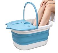 Barreño para remojar pies Bañera plegable remojo masaje con asas | portátil spa de pies Para el hogar apartamento dormitorio hotel centro spa hombres mujeres padres y viaje Azul cielo