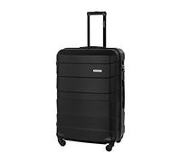 BARRENS Maleta Grande | Equipaje de facturación | 77x52x29 cm | 90 L | 4x360 Ruedas | Asa Flexible | Maleta rígida | Compatible con líneas aéreas | Negro
