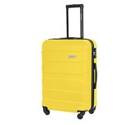 BARRENS Medium Suitcase | Check-in Luggage | 66x46x26 cm | 60 L | High Impact ABS Material | Cipher Lock Travel Case | 4x360 Wheels | Hard Shell Case | Airline Compatible | Amarillo