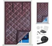 Barrera Aislante Térmica, Cortina Anti-corrientes Frías para Ventanas | Cortina Térmica, Cubierta Aislante para Ventanas, Puertas y Aberturas Interiores Del Hogar(marrón,59x95in/150x240cm)